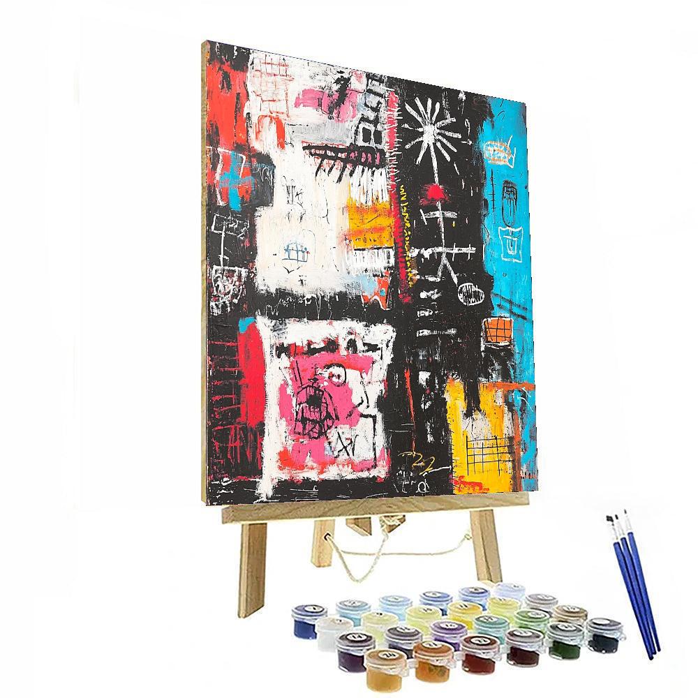 Jean-Michel Basquiat Inspired Illuminated Shadows  Paint By Numbers Kits