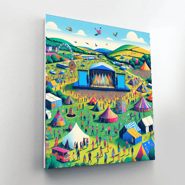 Electric Picnic - County Laois, Ireland Painting By Numbers Kit