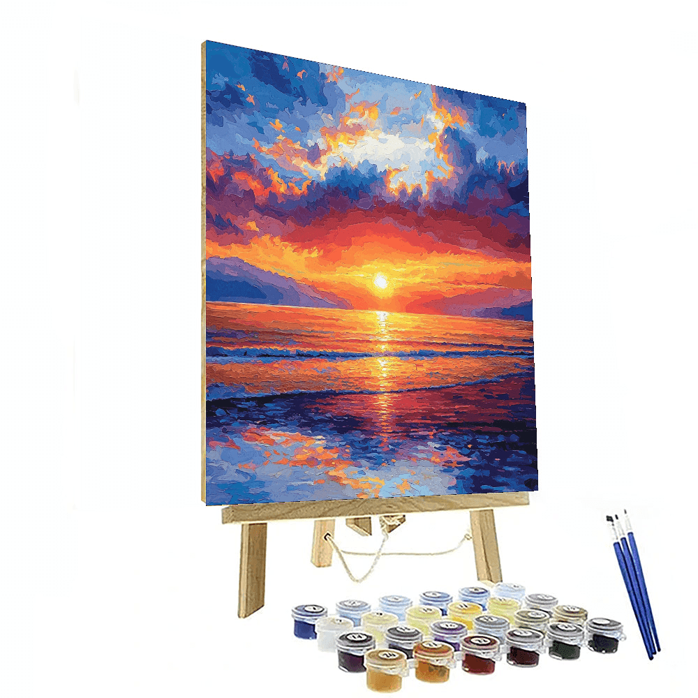 J.M.W. Turner Inspired Chasing Sunsets  Paint By Color