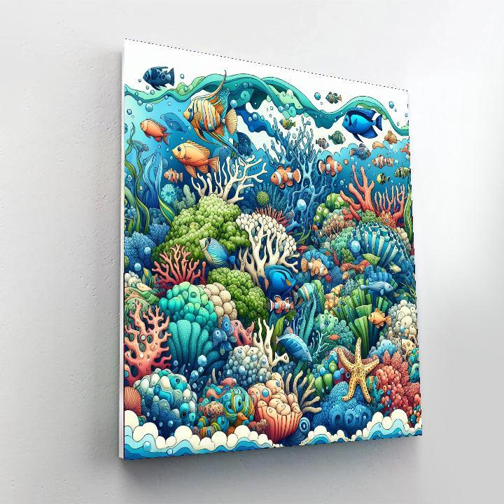 Aqua Marine Fantasy Paint By Color