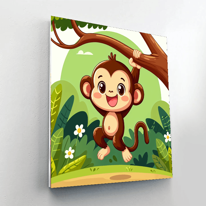 Cheeky Monkey Painting Number Kit