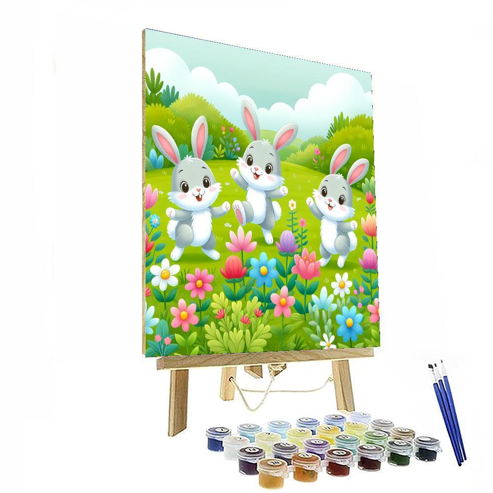 Bouncing Bunnies Hop Around Paint By Numbers Kits