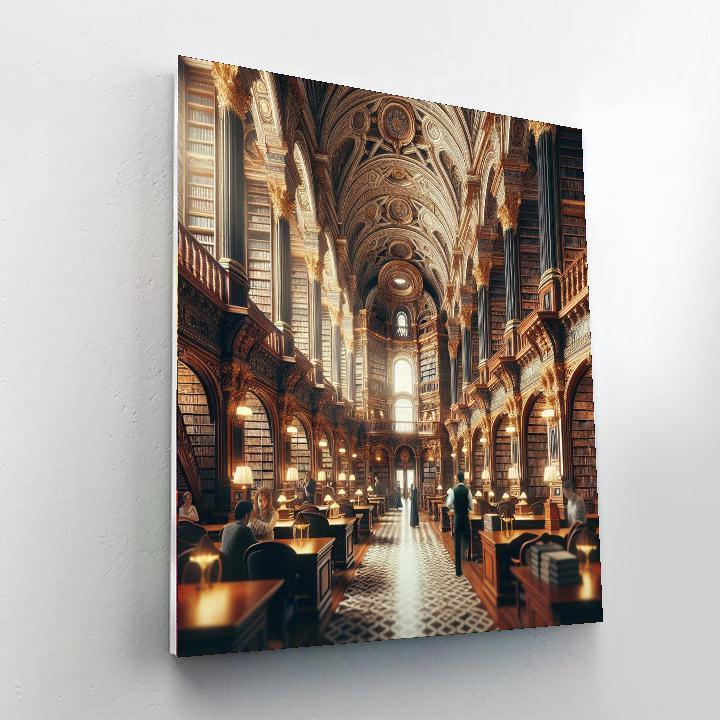 Renaissance Library Escape Number Painting