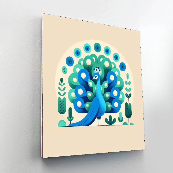 Peppy Peacock Paint By Numbers Art
