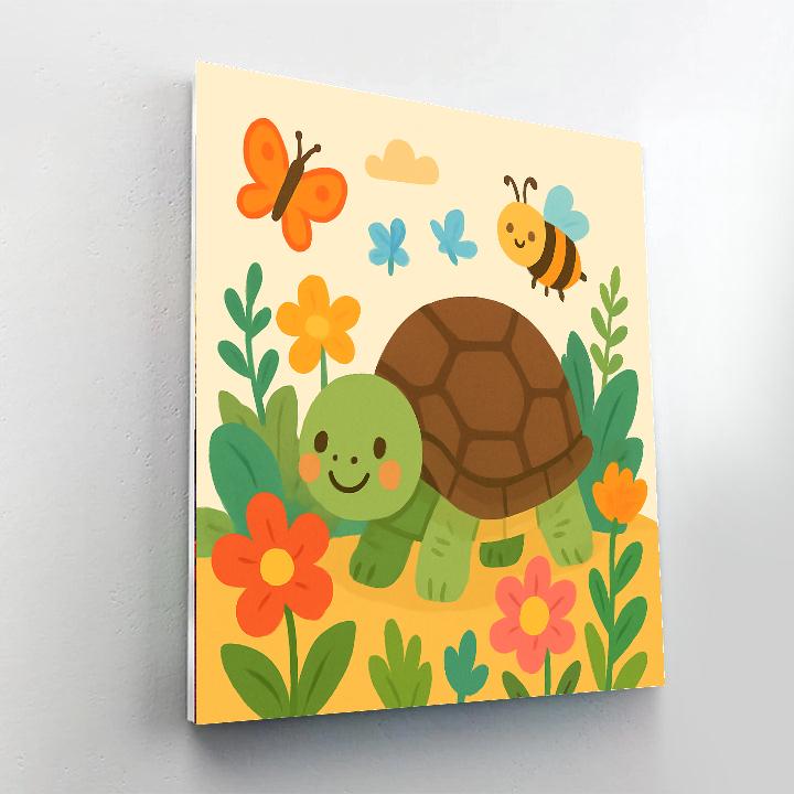 Curious Little Tortoise Paint By Numbers Art