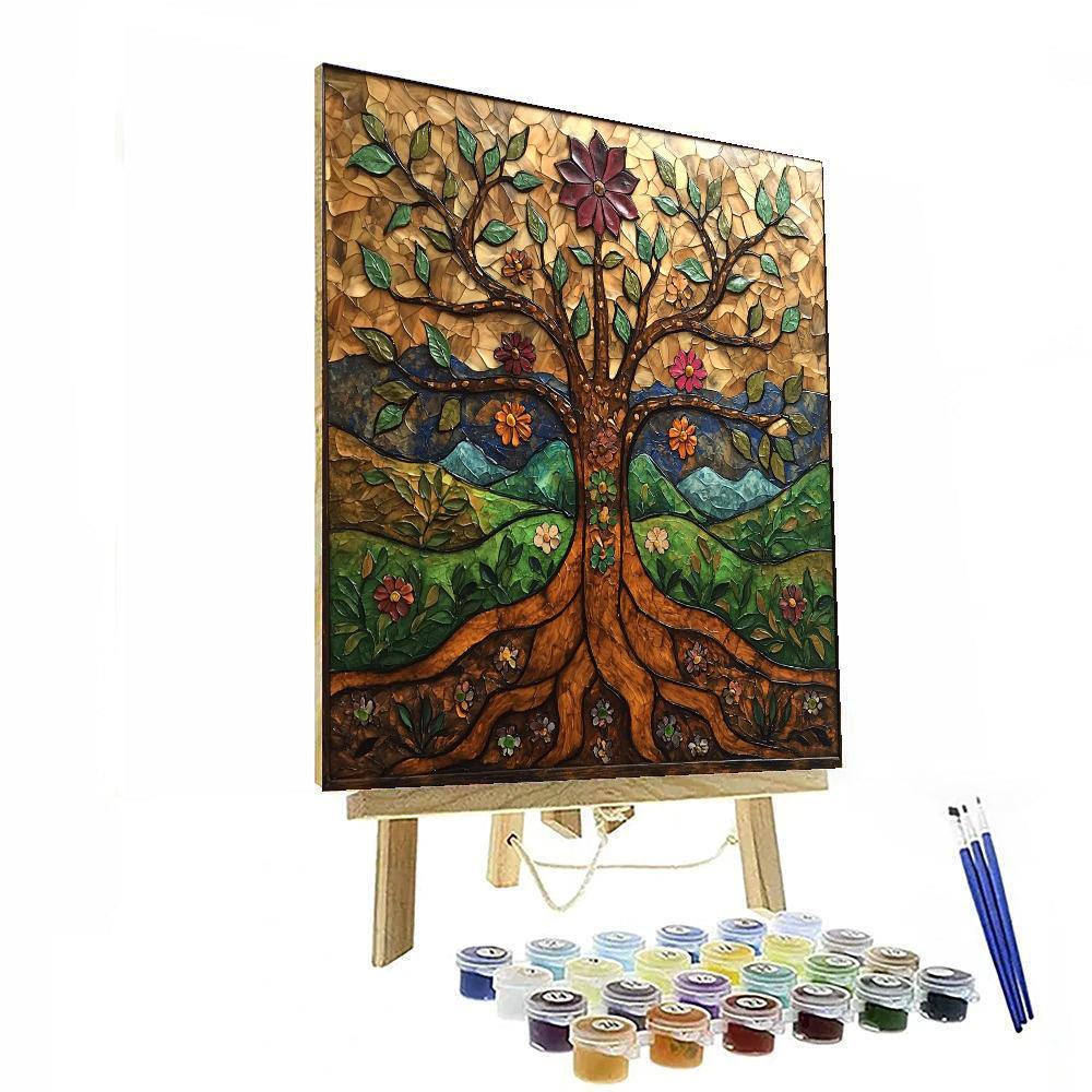 Frida Kahlo Inspired Roots Of Identity  Paint By Numbers Art