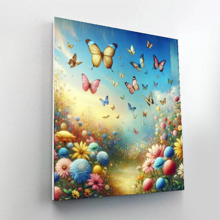 Colorful Butterfly Ballet Paint By Color