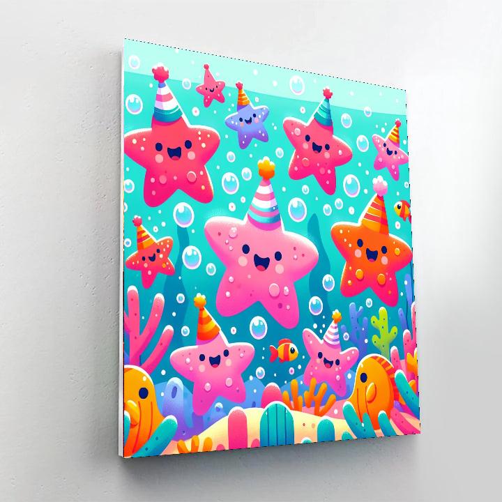 Dancing Starfish Party Painting By Numbers Kit