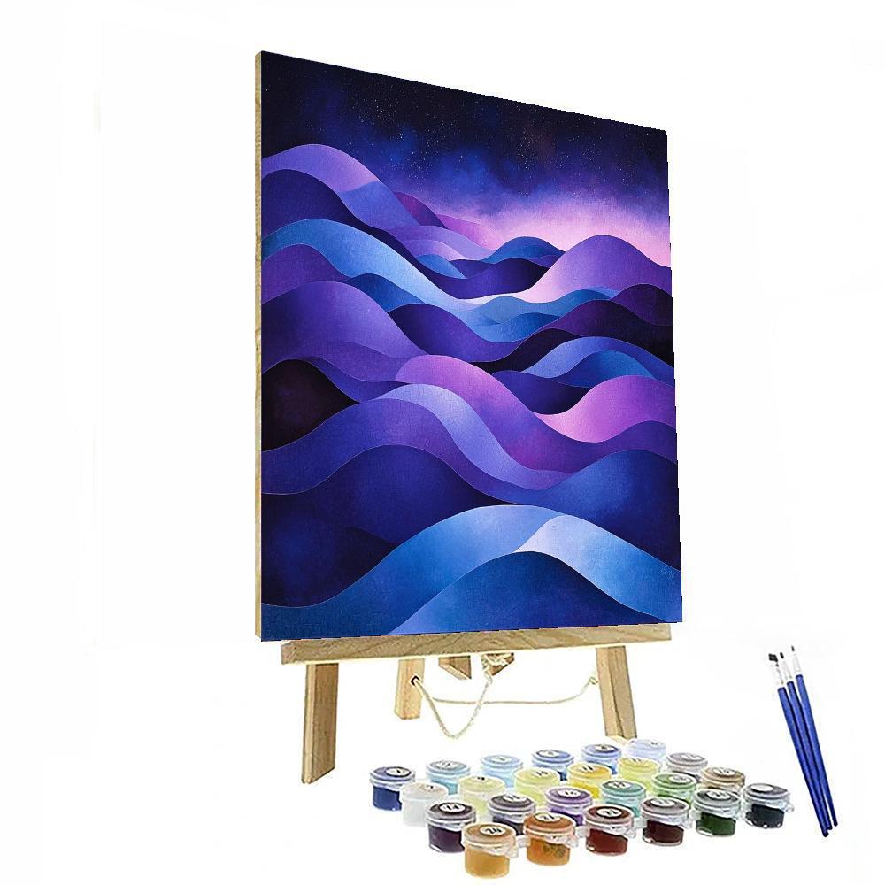 Michelangelo Inspired Galactic Waves  Painting Number Kit