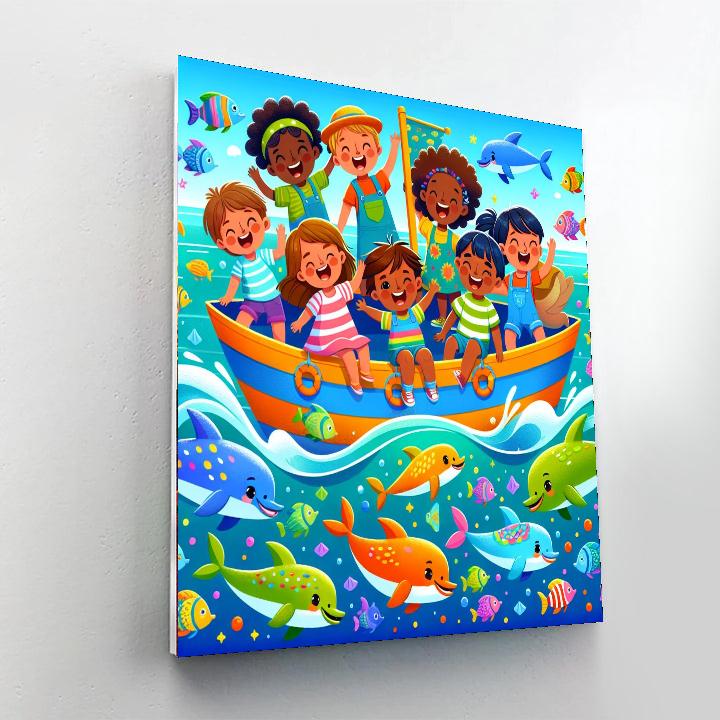 Sailing The Rainbow Seas Painting Number Kit