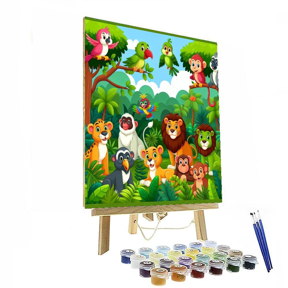 Happy Jungle Safari Paint By Number