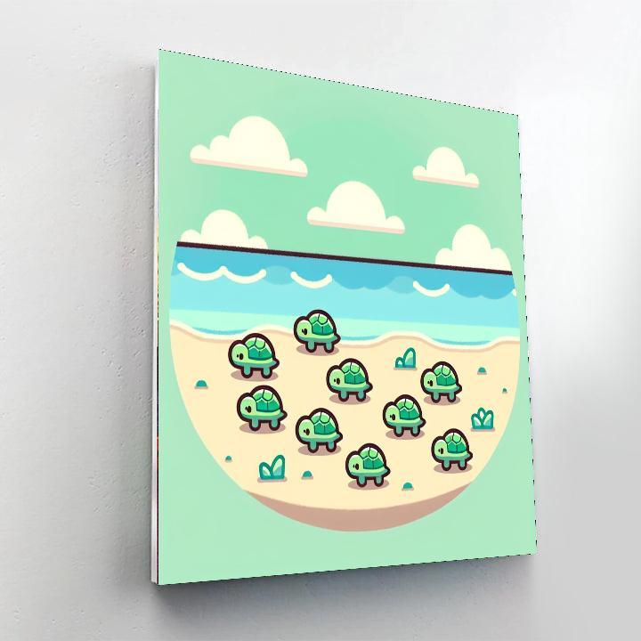 Tiny Turtles Paint By Numbers Art