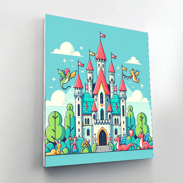 Fantasy Fairy Tale Castle Number Painting