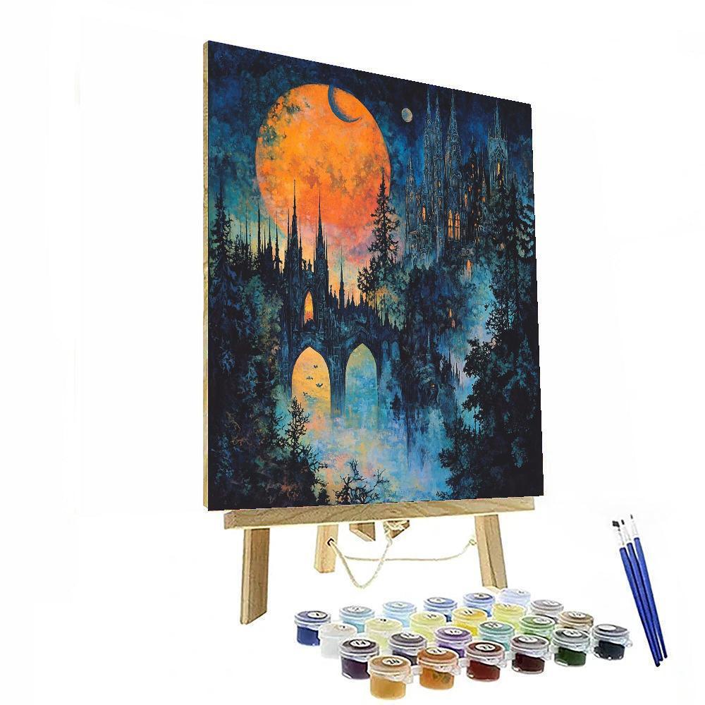 H.P. Lovecraft Inspired Lovecraftian Dreamscape  DIY Paint By Numbers