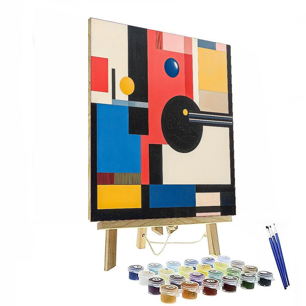 Kazimir Malevich Inspired Kaleidoscopic Shapes  Painting Number Kit