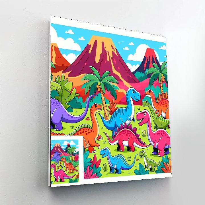 Dinosaur Roar Fest Paint By Color