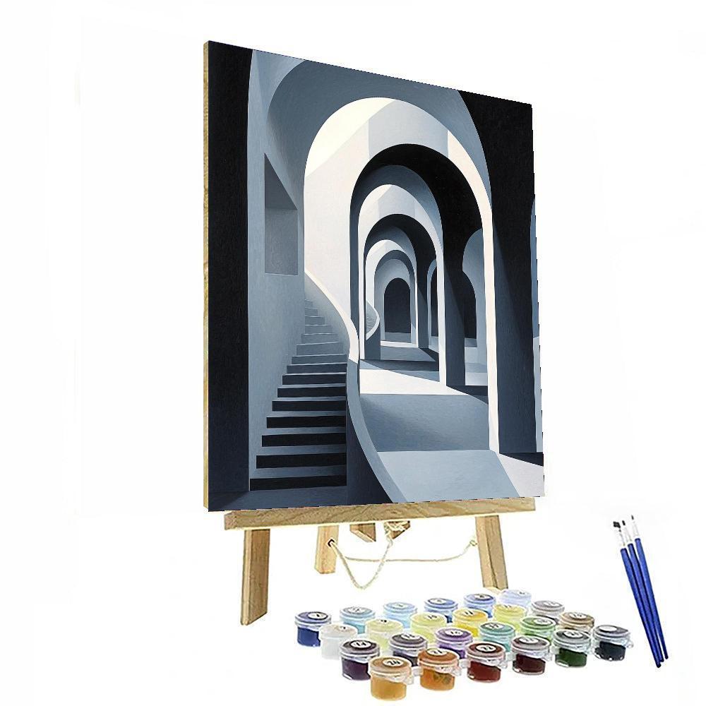 M.C. Escher Inspired Paradoxical Dreams  Paint By Numbers