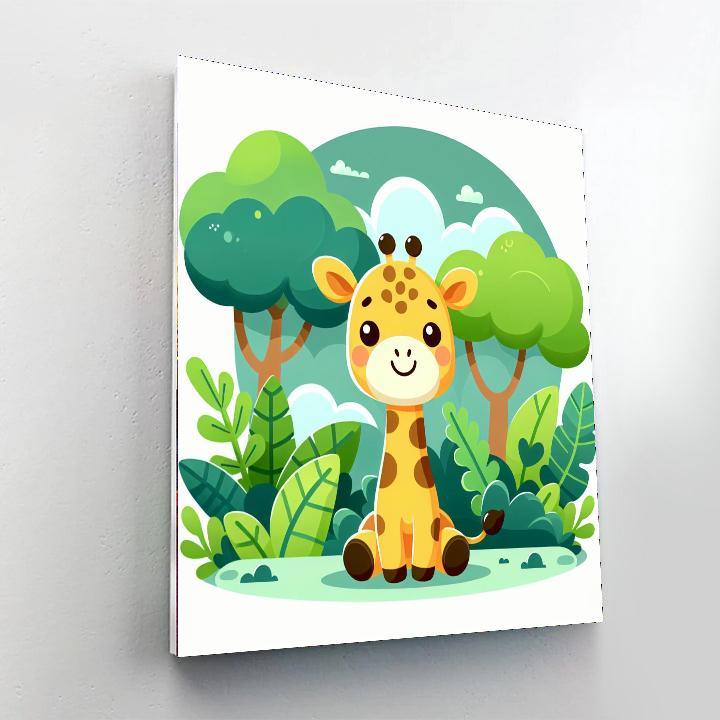 Giraffe Jungle Safari Painting Number Kit
