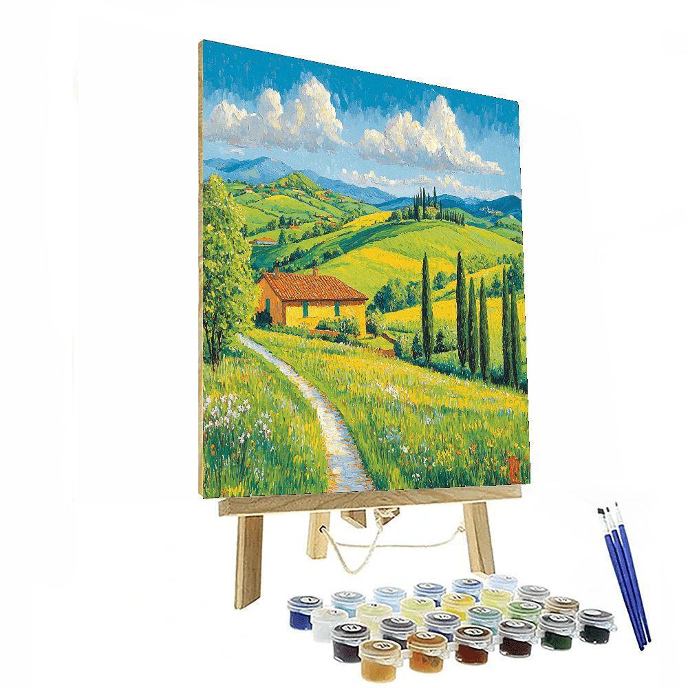 Camille Pissarro Inspired Tuscany In Spring  Paint By Color