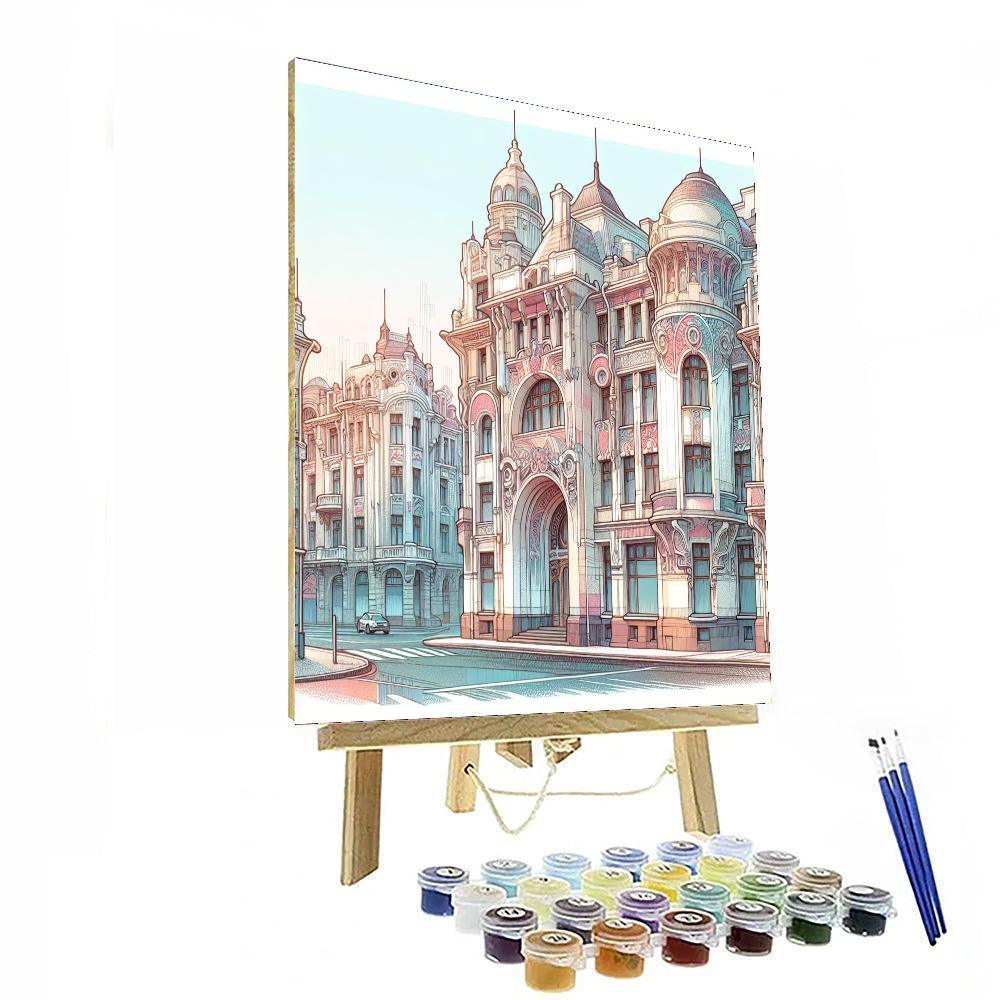 Art Nouveau City Paint By Numbers Kits