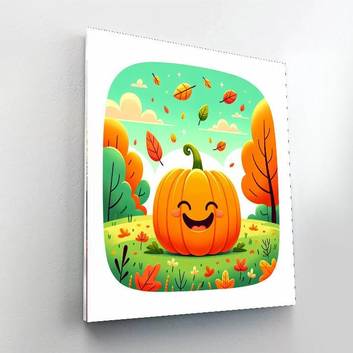 Silly Pumpkin Paint By Numbers Art