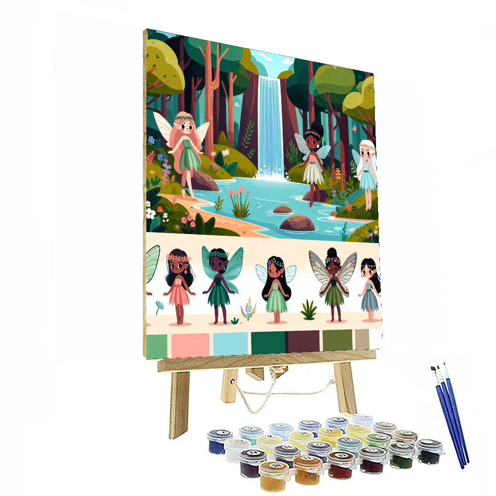 Whimsical Waterfall Retreat Painting By Numbers Kit