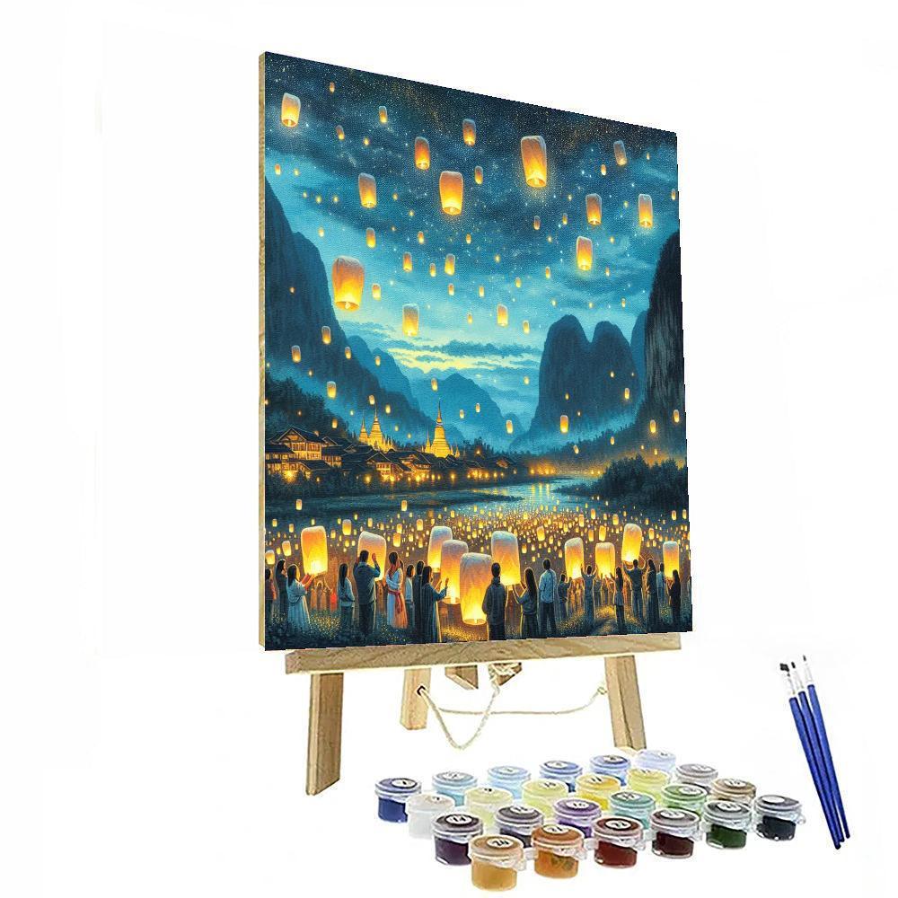 Pingxi Lantern Festival - Taipei DIY Paint By Numbers