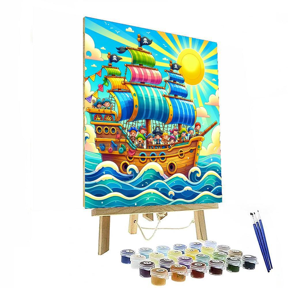 Sailing With Pirate Friends Painting By Numbers Kit