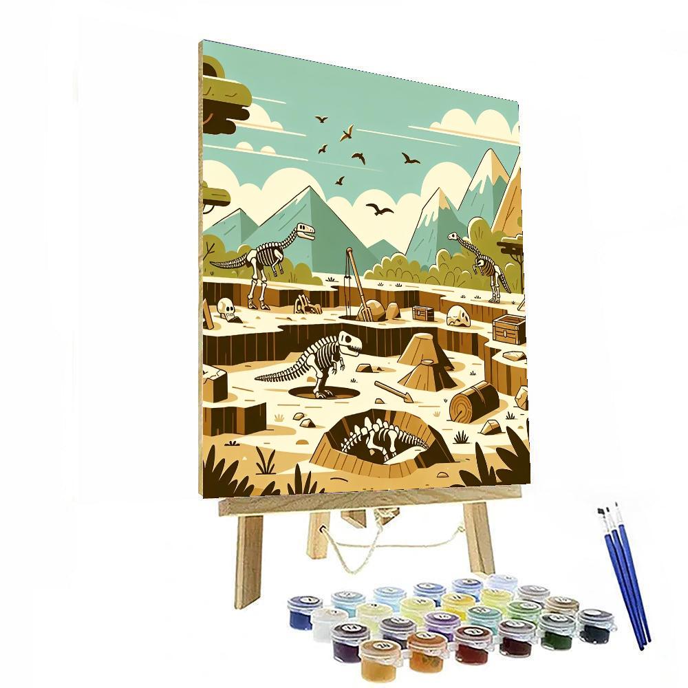 Dino Dig Paint By Number