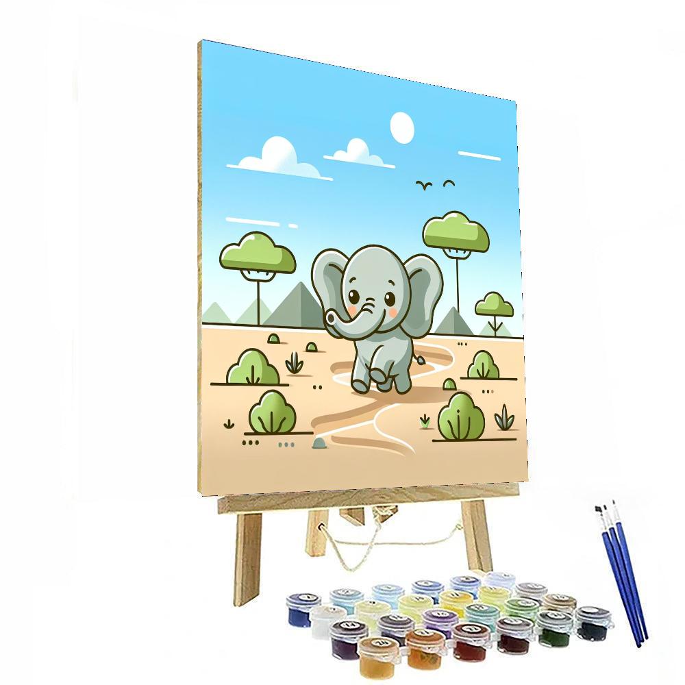 Witty Elephant Explorer Numbered Painting Kits