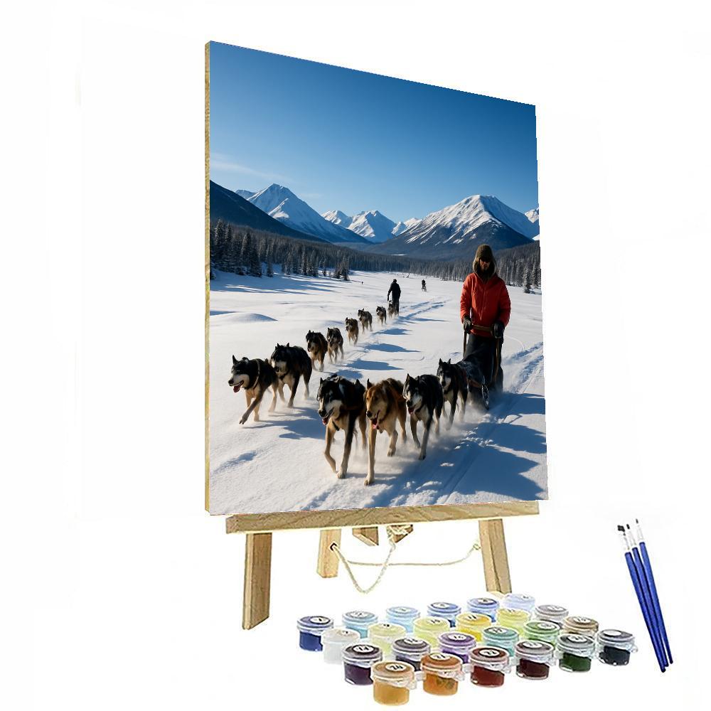 Yukon Quest - Whitehorse To Fairbanks Paint By Numbers Art