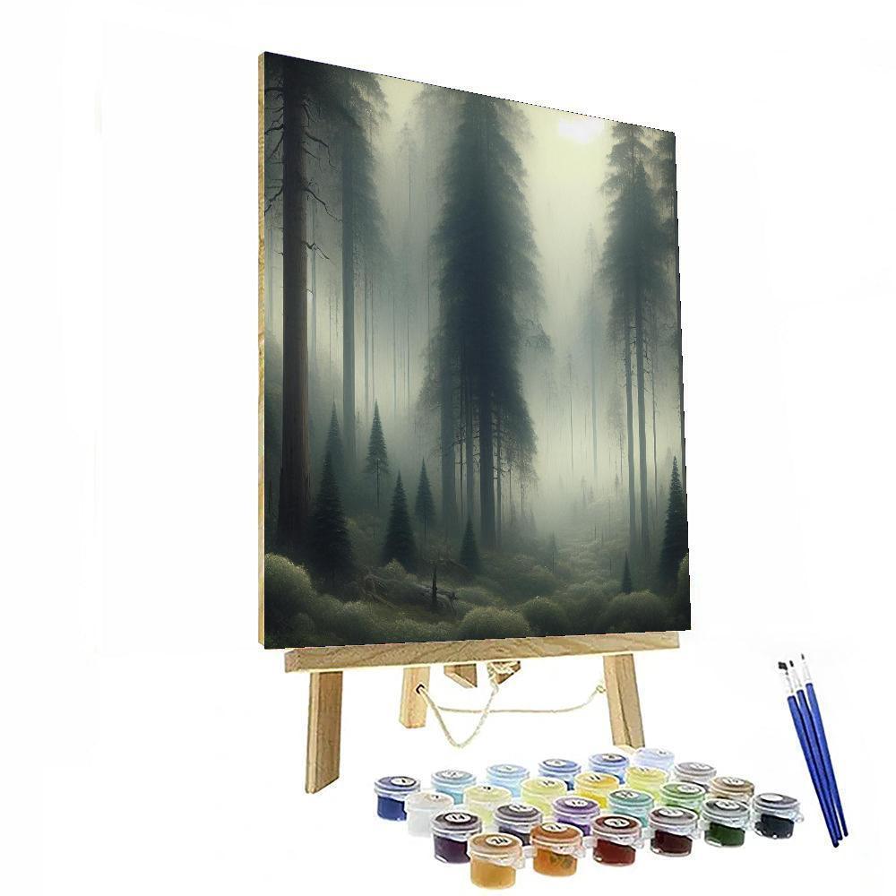 Mystical Forest Fog DIY Paint By Numbers
