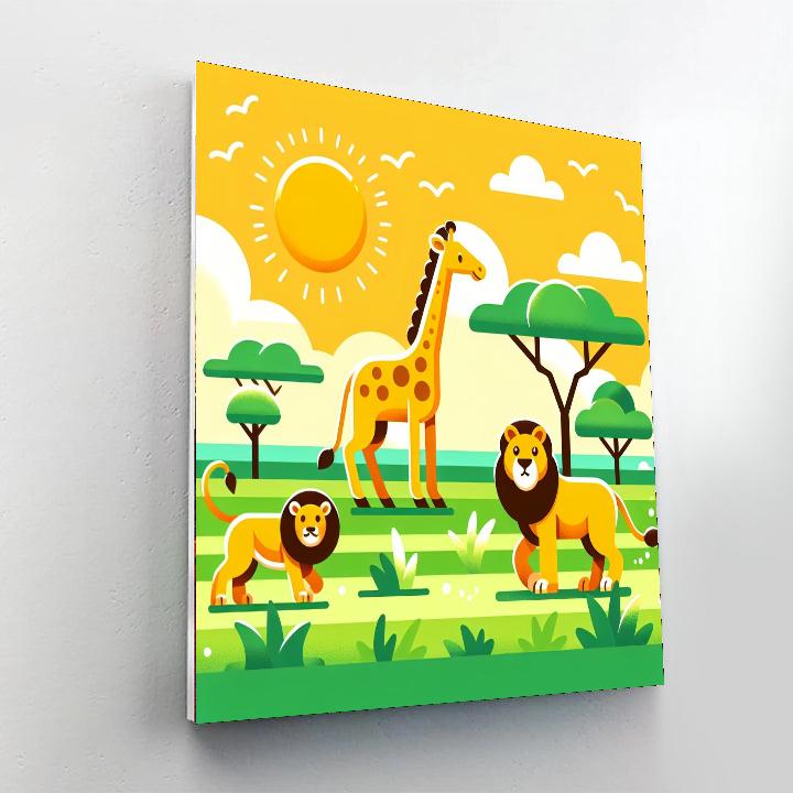 Sunny Safari Spree Numbered Painting Kits