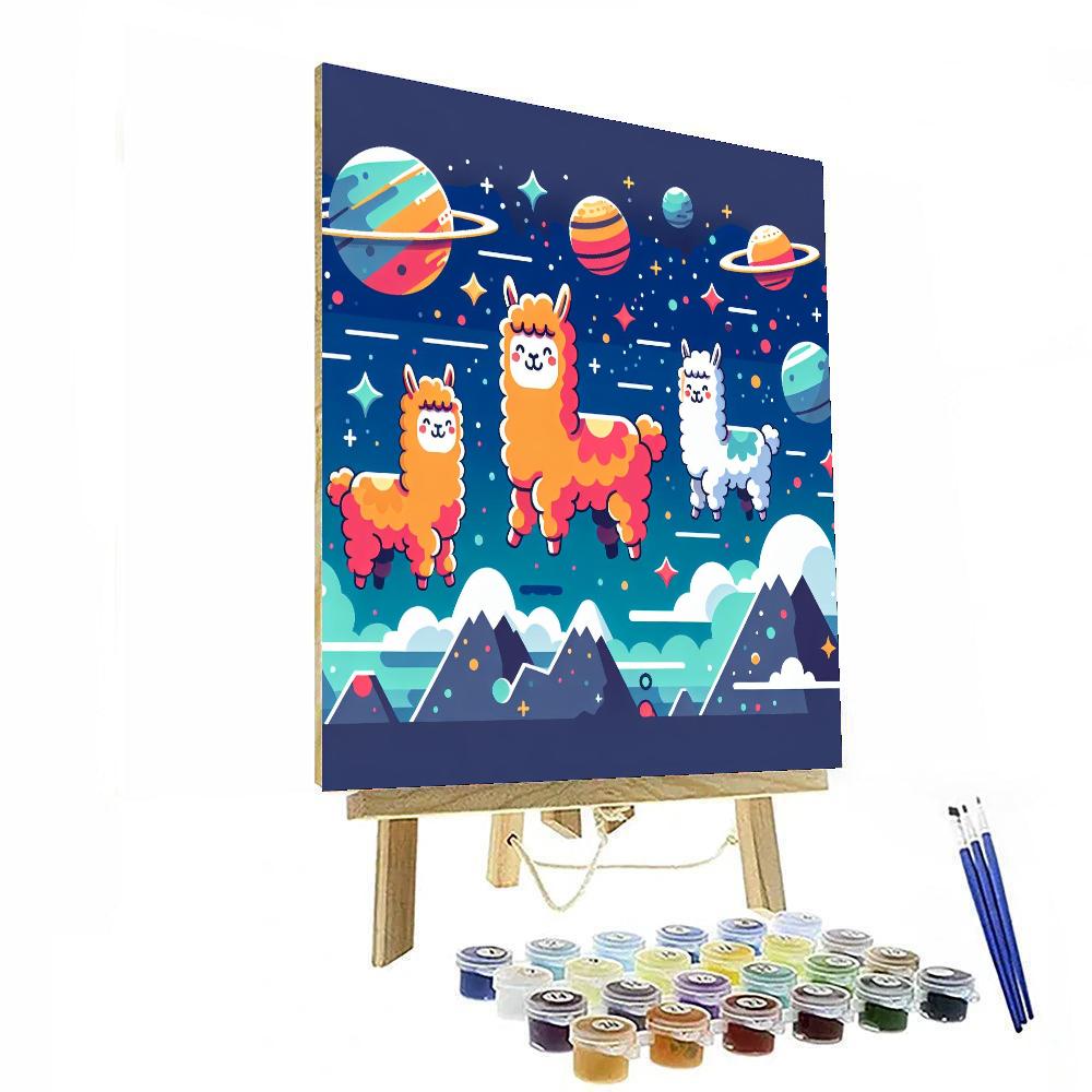 Astral Adventure Alpacas Numbered Painting Kits