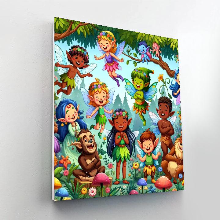 Fantasy Creatures Of The Forest Number Painting