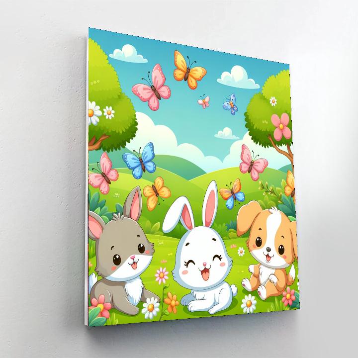 Cuddly Creature Gathering Paint By Number