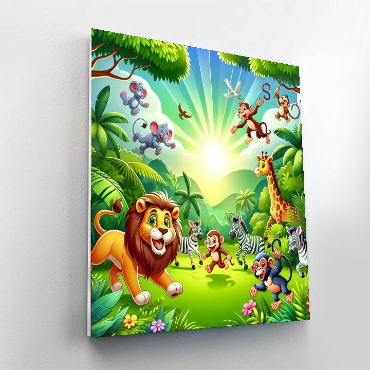 Adventurous Jungle Safari For Kids Numbered Painting Kits