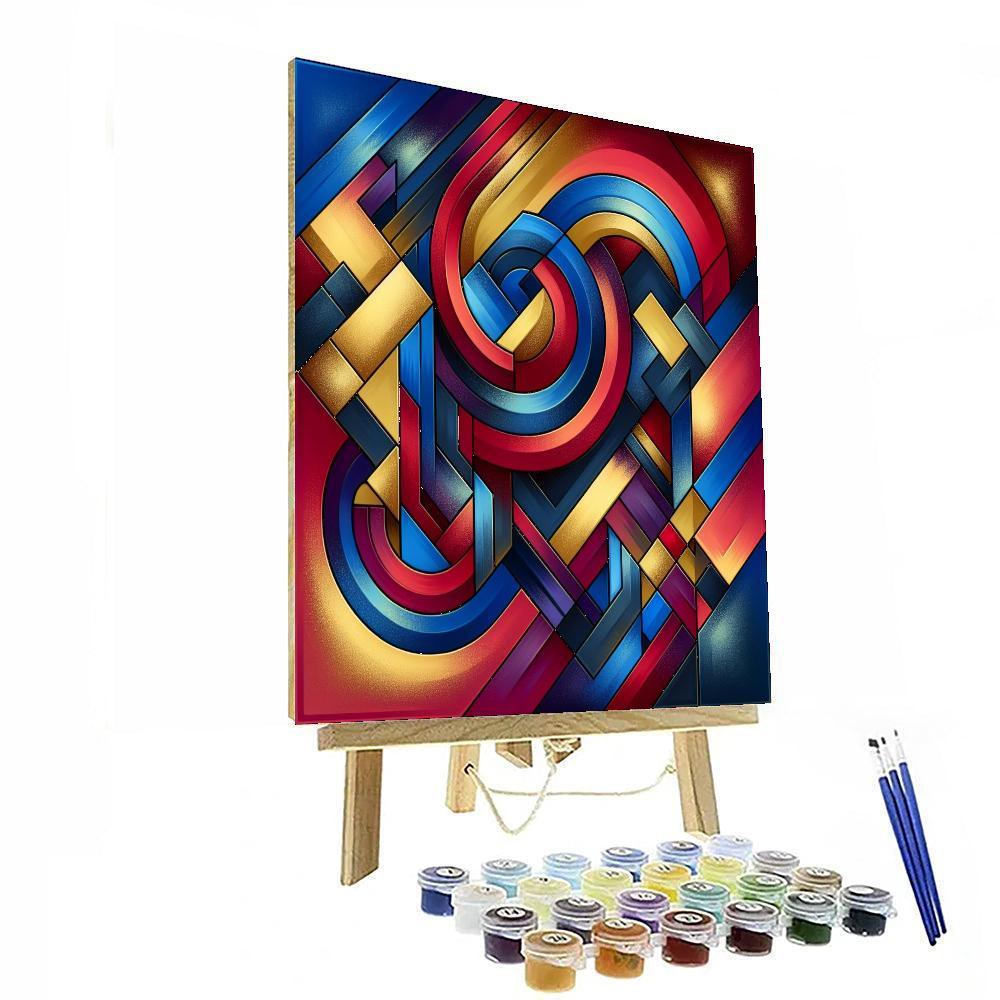 Geometric Abstract Harmony Paint By Number