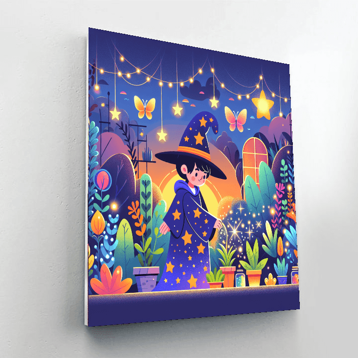 Charming Wizard's Garden Painting By Numbers Kit