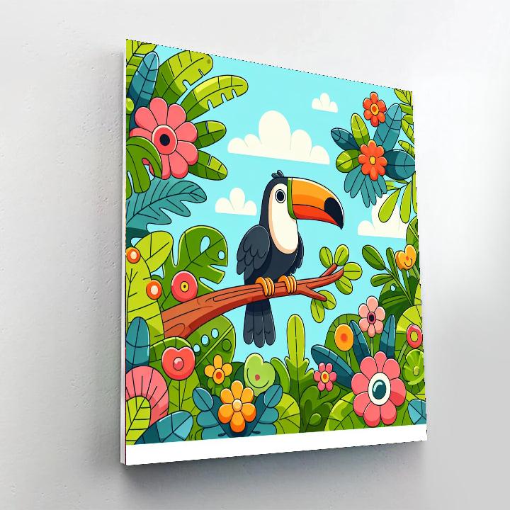 Tropical Toucan Tour Number Painting