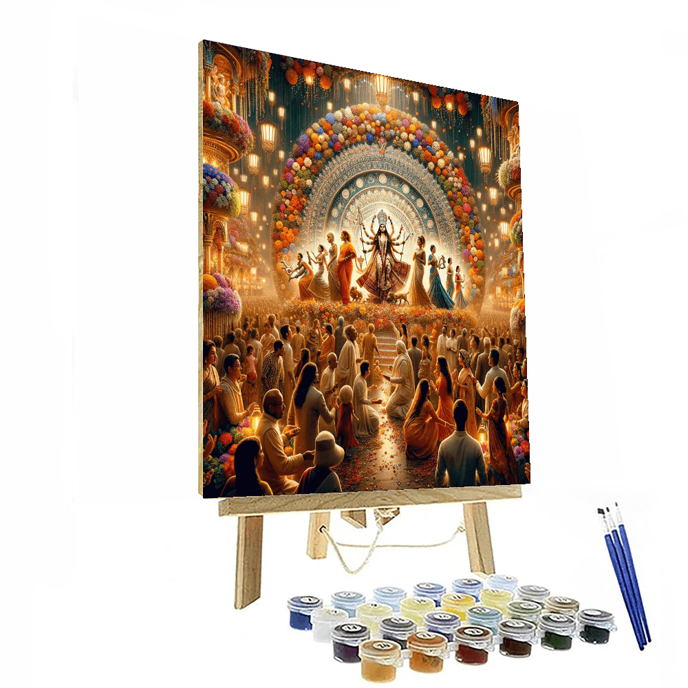 Durga Puja - Kolkata Painting By Numbers Kit