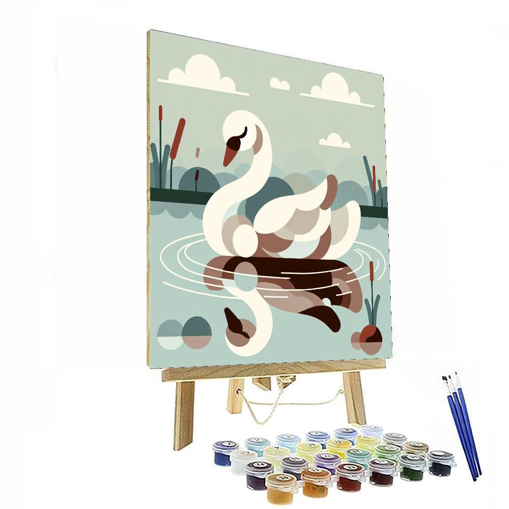 Gentle Swan Serenity Paint By Numbers Art