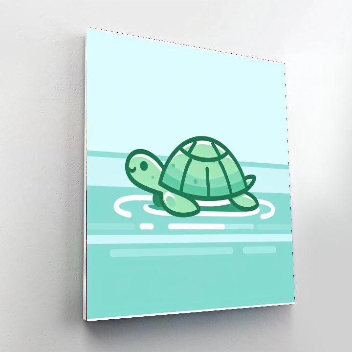Wise Turtle Tale Number Painting