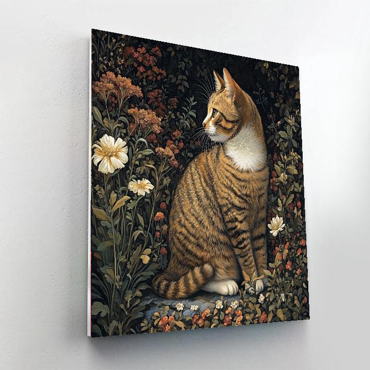 John William Waterhouse Inspired Feline Enigma  Paint By Color