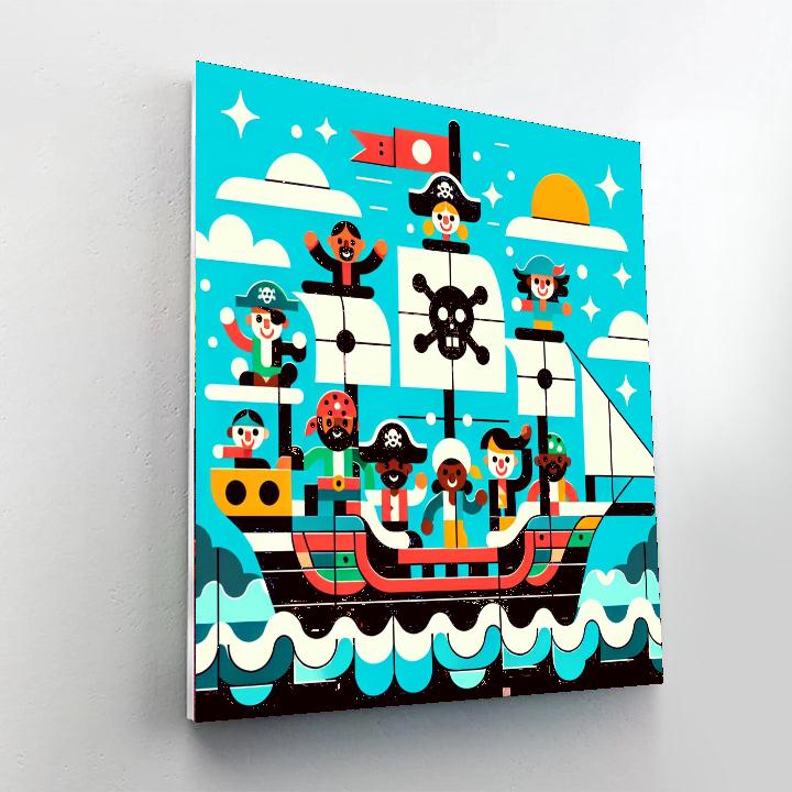 Pioneering Pirates' Treasure Painting Number Kit