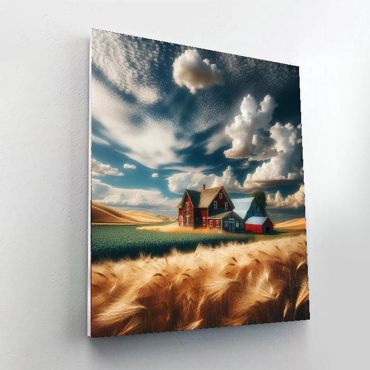 Rustic Farmhouse Afternoon Painting Number Kit