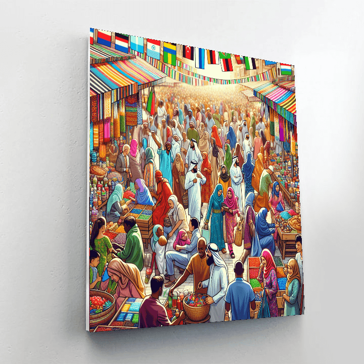 Joyful Market Festival Paint By Numbers Kits