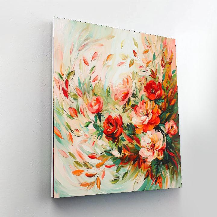 Leonardo Da Vinci Inspired Blossoms In Motion  DIY Paint By Numbers