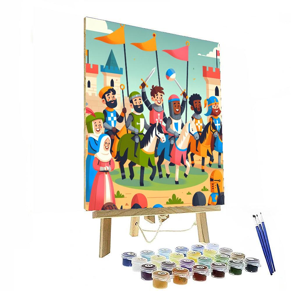 Knights' Festival Of Fun Painting Number Kit