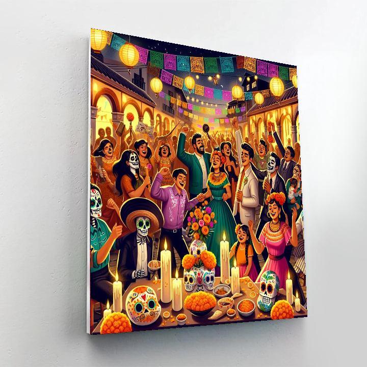 Noche De Muertos - Mexico City DIY Paint By Numbers